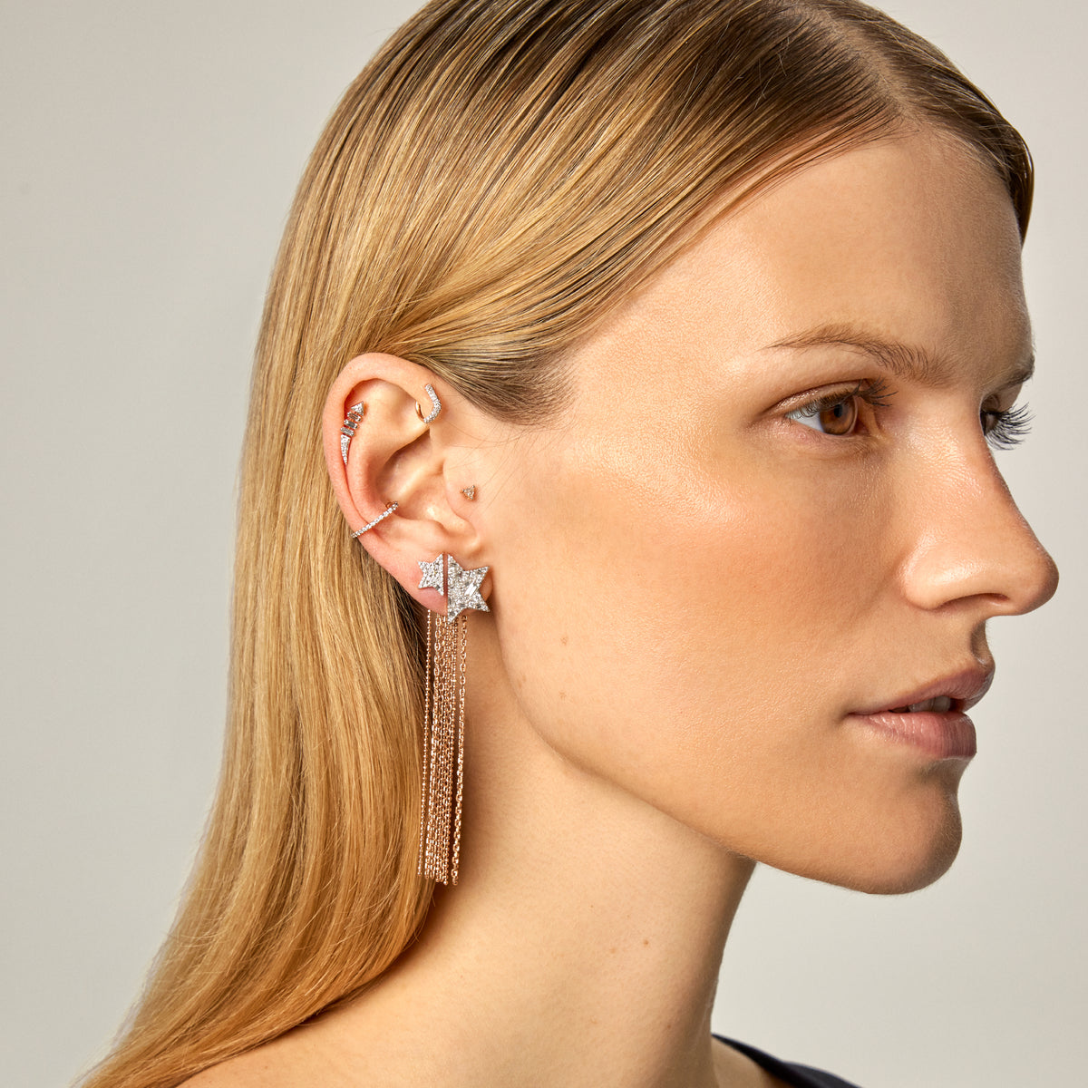 Pavé Circle Cuff Küpe