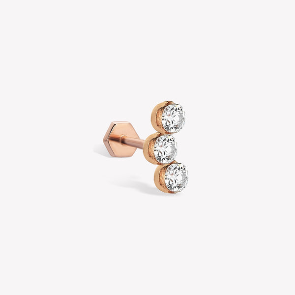 Trio Invisible Sabit Piercing