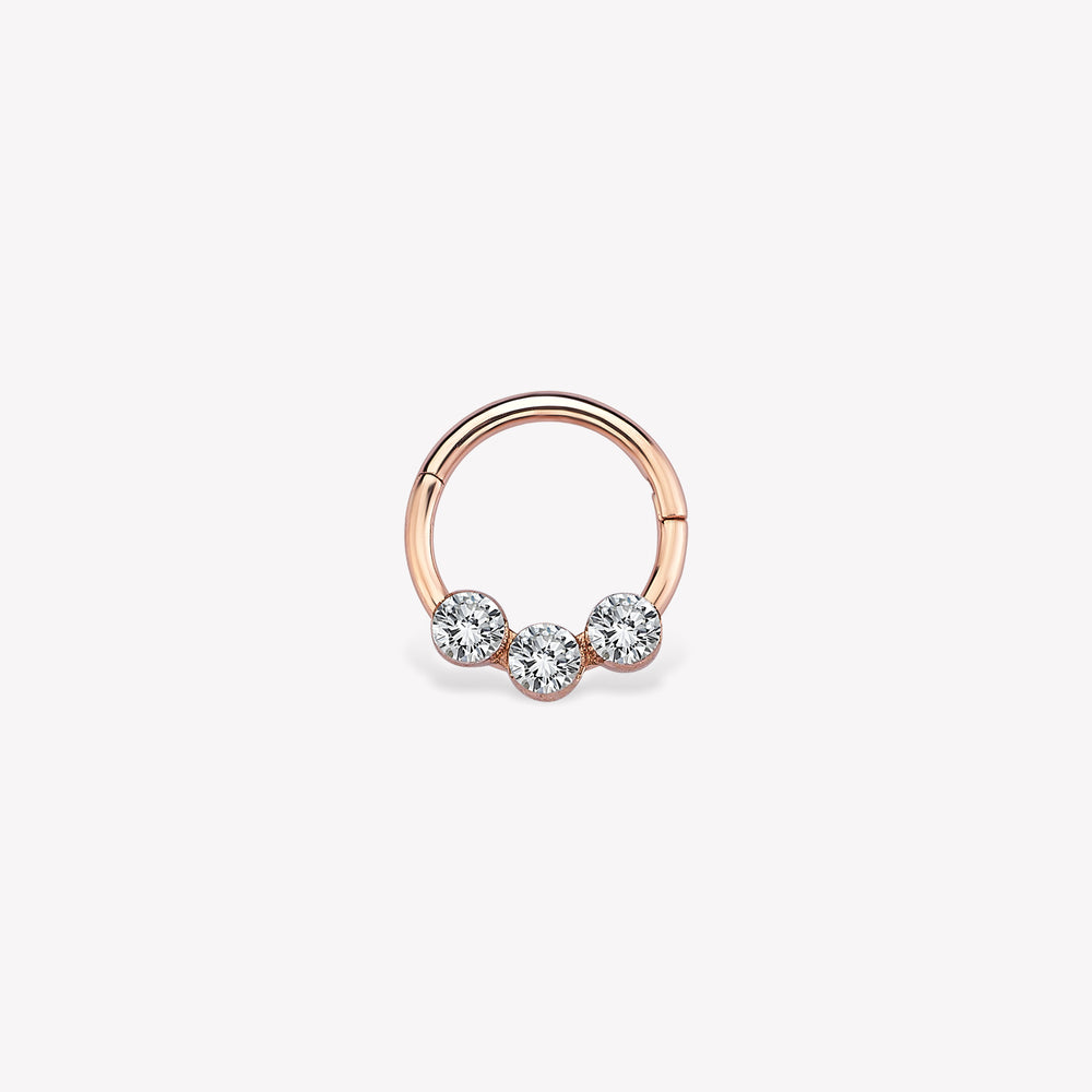 Solitaire Trio Halka Piercing