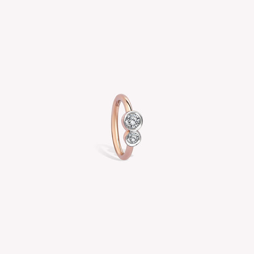Solitaire Duo Halka Piercing