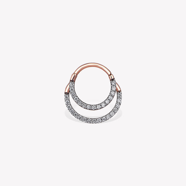 Double Diamond Halka Piercing