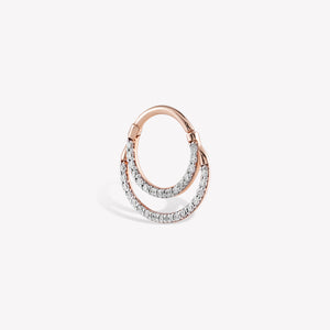 Double Diamond Halka Piercing