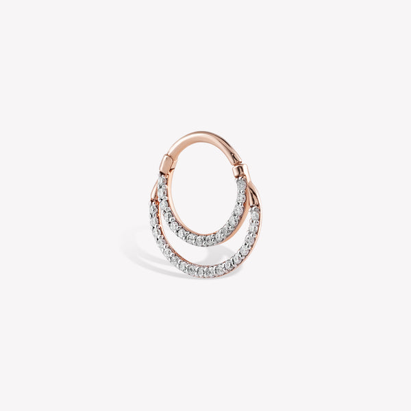 Double Diamond Halka Piercing