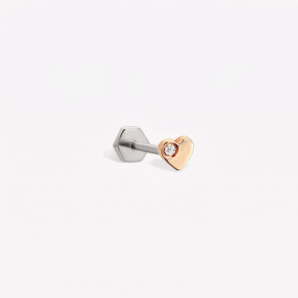 Solitaire Heart Piercing