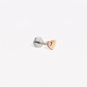 Solitaire Heart Piercing