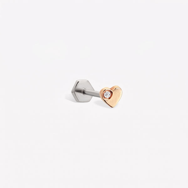 Solitaire Heart Piercing