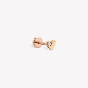 Solitaire Heart Piercing