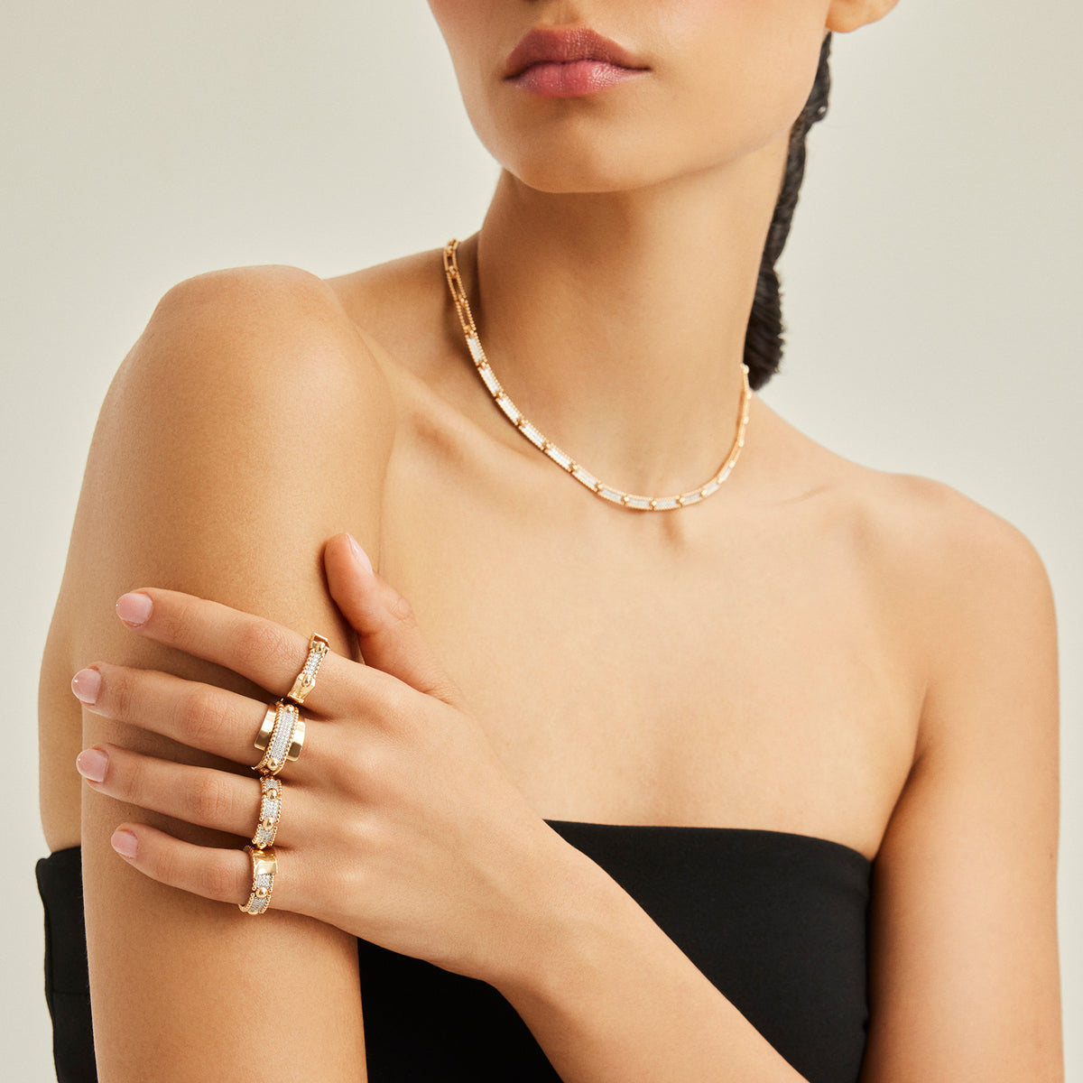 Trio Beads Arc Serçe Yüzük