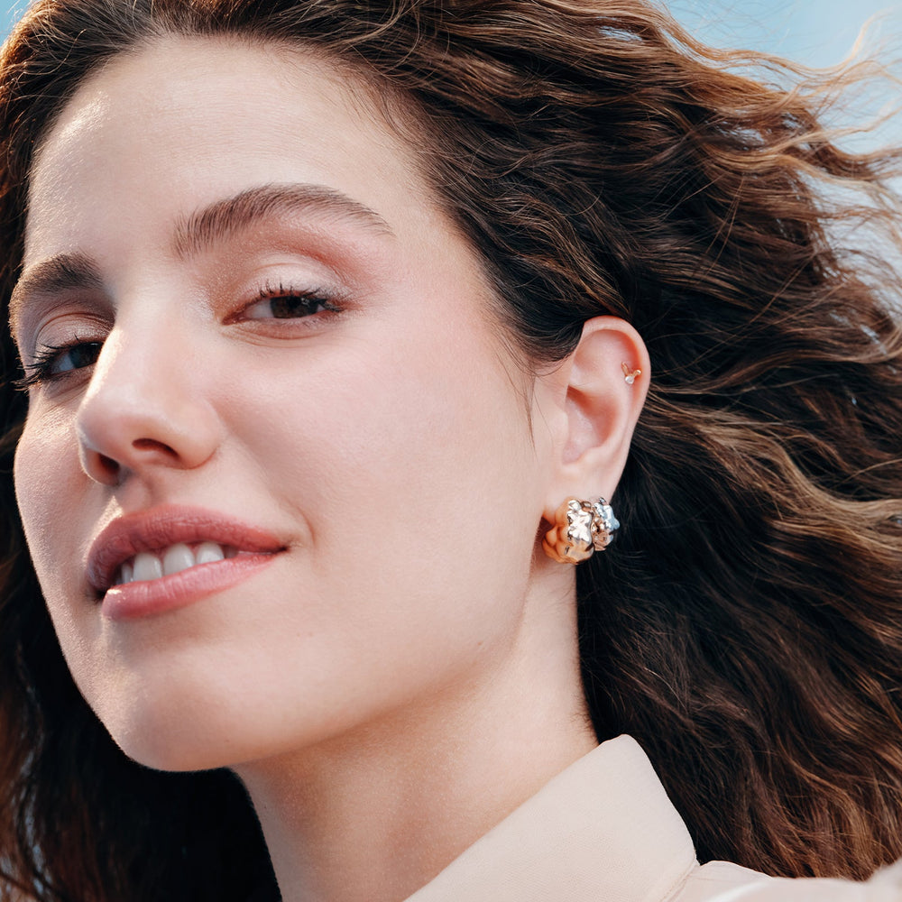 Popcorn Mini Sabit Küpe