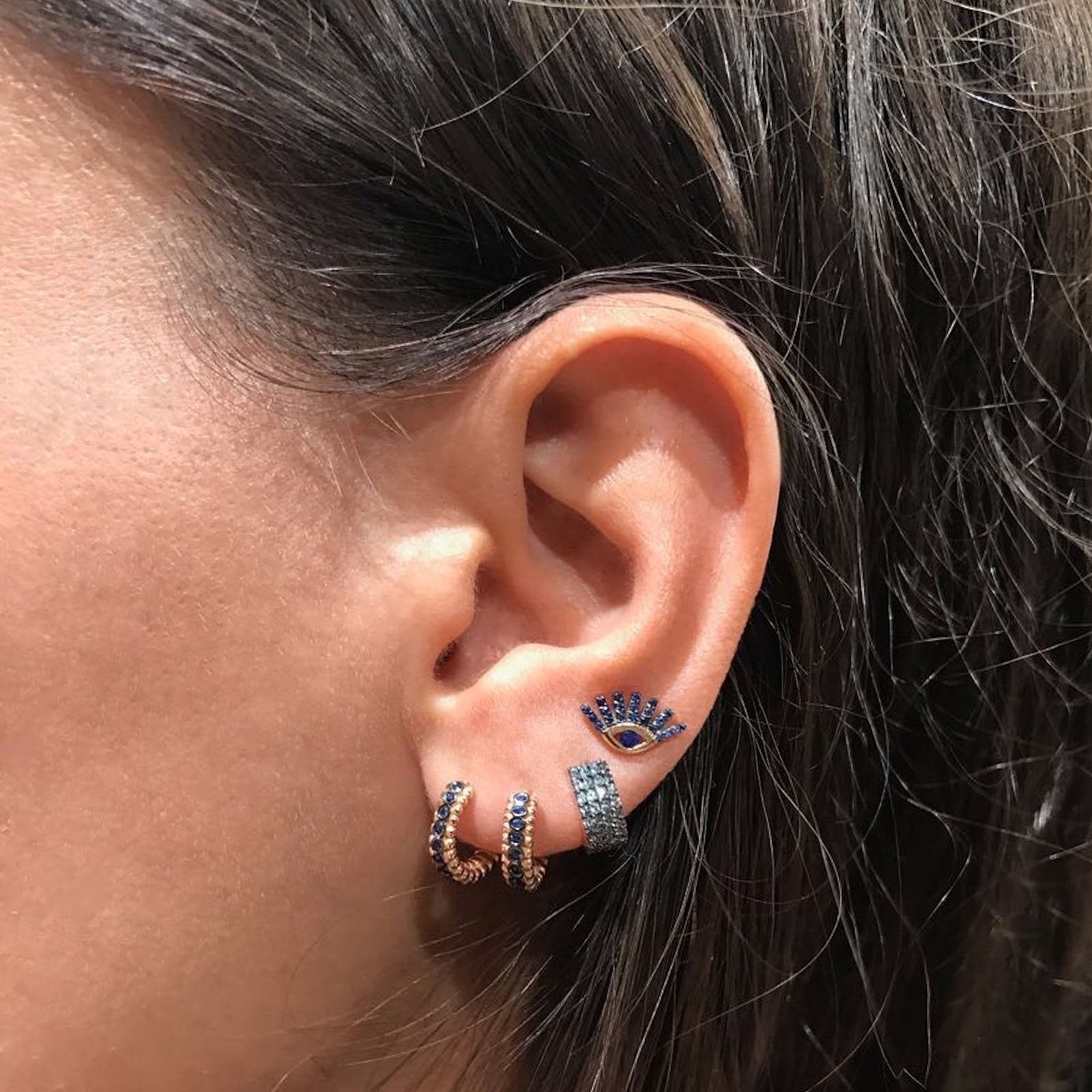 Pave Evil Eye Stud Küpe - Kısmet by Milka Türkiye
