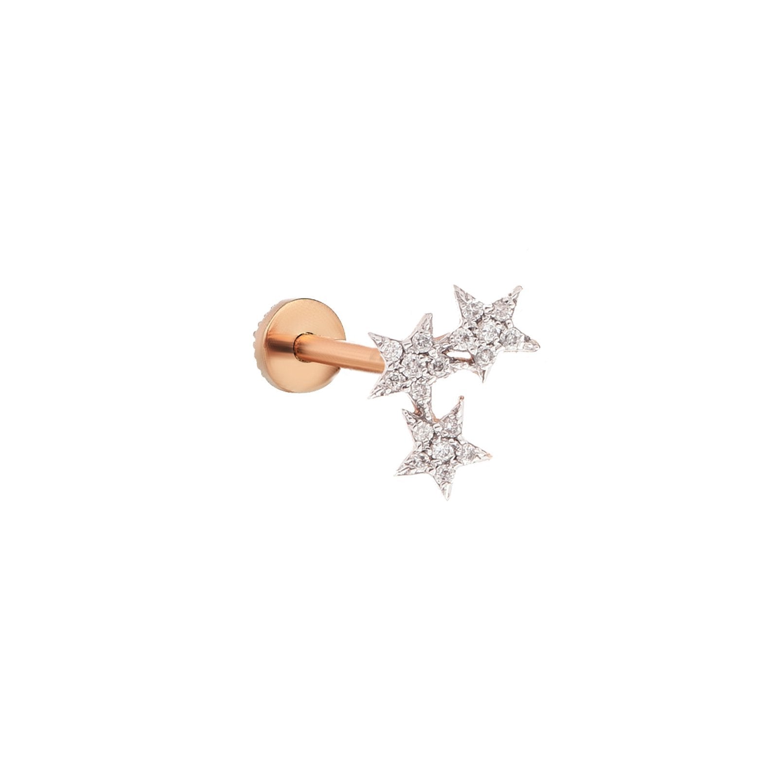 Triple Stars Pavé Piercing - Kısmet by Milka Türkiye
